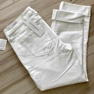 Liverpool Cropped White Jean Size 4/27 NEW